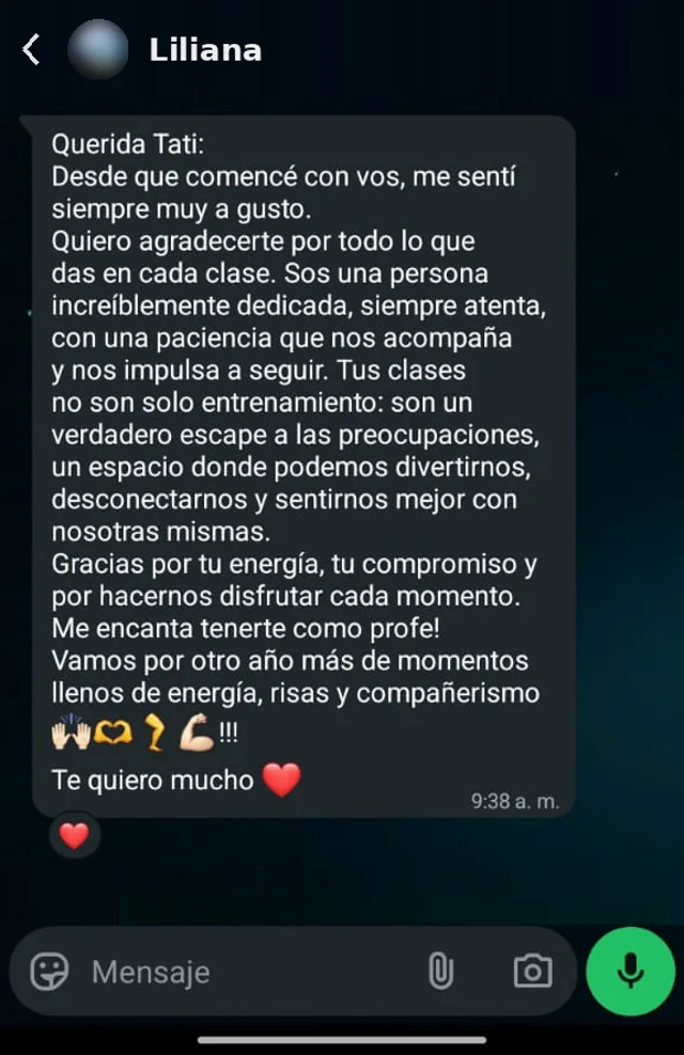 Testimonio de Liliana